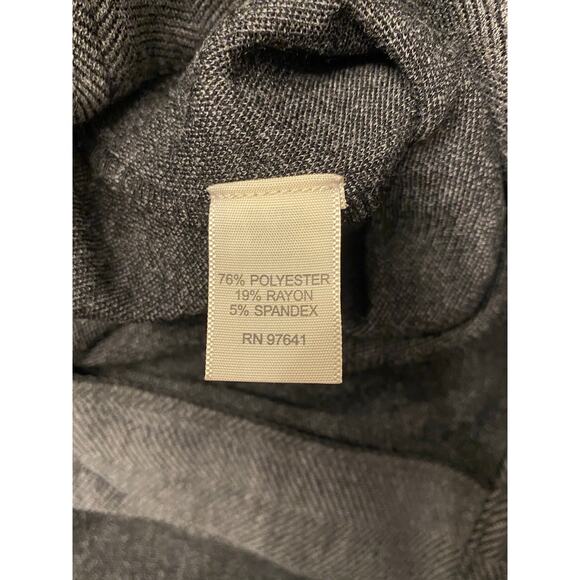 J. Jill Stretch Herringbone Gray Wide Leg Trouser Pants 10P Work Office Career - Picture 8 of 11